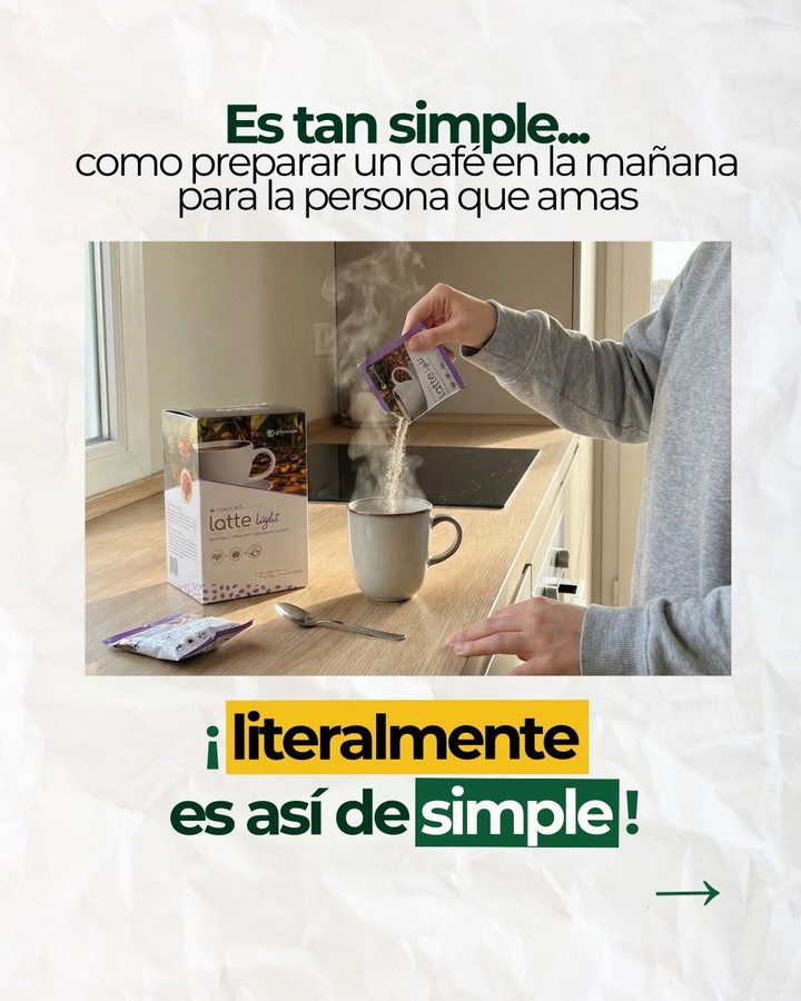 Es tan simple como preparar un café en la mañana para la persona que amas: Ganocafé Latte Light